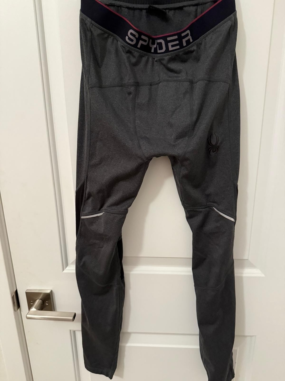 Spyder Men’s Dark Gray & Black Running Tights
